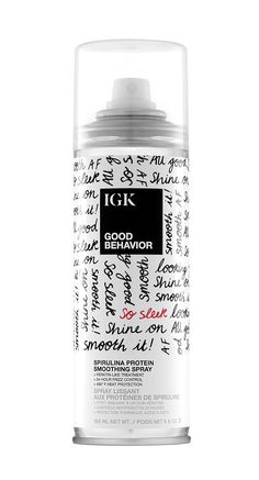 IGK GOOD BEHAVIOR Spirulina Protein Smoothing Spray | Keratin Like Treatment + Frizz Control + Heat Protectant | Vegan + Cruelty Free | Hair Balm, Good Behavior, Heat Protectant, Frizz Free, Color Care, Plant Based Protein, Dry Hair, Keratin