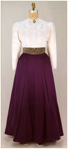 1910s Fashion Women, 1900 Fashion, Inspired Clothes, 1910s Fashion, Taffeta Skirt, Edwardian Style