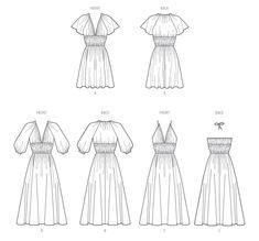 Easy To Sew Dresses, Mccalls Dress, Sleeve Variations, Bridal Shirts, Dungaree Dress, Sewing Bee, Film Inspiration, Easy To Sew, Mccalls Sewing Patterns