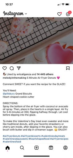 the instagram page on instagram com shows an image of a keyboard and hearts