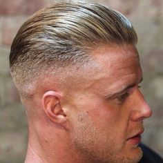 Mens Slicked Back Hairstyles, Army Haircut, Military Haircuts Men, Slick Back Haircut, Military Cut, Military Haircut, Trendy Mens Haircuts, Tapered Haircut, Men's Haircuts