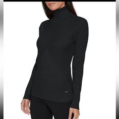 Calvin Klein Nwt Black Turtleneck, Long Sleeve, Ribbed Cuff & Hemline, Rayon Blend Knit Sweater Solo Or Layered This Mid Weight Woven Is Perfect Basic Wardrobe Essential That’ll Go Through The Season. Size Large/Check Measurements (Tts) 21” P2p 24” Length C3 Black Turtleneck Long Sleeve, Criss Cross Sweater, Basic Wardrobe Essentials, Cross Sweater, Turtleneck Long Sleeve, Black Turtleneck, Long Sleeve Turtleneck, Wardrobe Basics, Calvin Klein Black