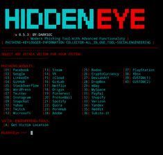 an old computer screen with the words hidden eye in red, blue and green letters