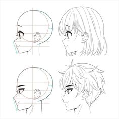 how to draw an anime character's head in 3 easy steps step by step