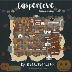 a map of casperlove with pumpkins on it