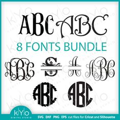 Cricut Monogram Font Bundle SVG cut files, Monogram letters svg, Monogram Font svg, Cricut fonts svg, Silhouette monogram fonts #monogramsvg #monogramfont #monogramletter #cricutdesign #cricutdesign #svgfiles Cricut Monogram Font, Vine Monogram Font, Circle Monogram Font, Interlocking Monogram, Free Monogram Fonts, Silhouette Fonts, Cricut Monogram, Font Letters, Svg Bundles