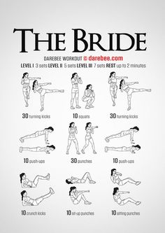 an exercise poster with instructions for the bride