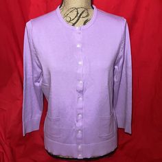 Size Small Brand New Never Worn Button Up 2 Pocket (Looks Like Someone Got Makeup On This While Trying It On.. I Don’t Want To Wash It But I Think It Will Wash Out) Casual Purple Cardigan With Button Closure, Casual Purple Button-up Sweater, Casual Purple Cardigan With Buttons, Purple Button-up Sweater For Spring, Casual Purple Button-up Cardigan, Elegant Purple Sweater For Spring, Elegant Spring Purple Sweater, Purple Button-up Cardigan With Buttons, Purple Button-up Cardigan