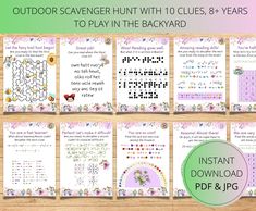 the back yard is filled with lots of free printables