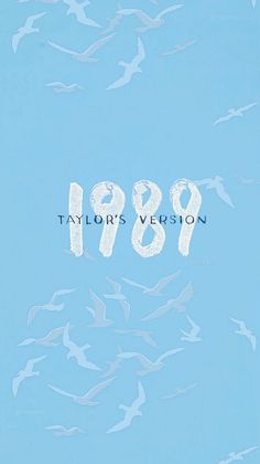 the words happy written in white on a blue background with seagulls flying around