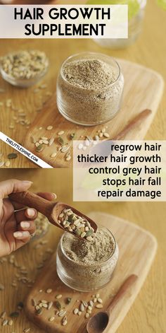 NATURAL HAIR GROWTH SUPPLEMENT FOR FASTER AND THICKER HAIR GROWTH Growth Supplements, Thick Hair Growth, Herbs For Hair, Healthy Natural Hair Growth, Hair Supplements, Hair Growth Supplement, Regrow Hair, Homemade Hair Products