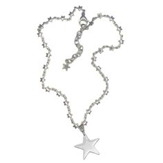 Five-Pointed Star Pendant Necklace Adjustable Clavicle Chain for Everyday Wear Features: Add a touch of charm to your outfiting with our star necklace. This silver necklace features a unique hollow star pendant that complements any Crafted from stainless steel, this necklace is both durable and safe for sensitive skin. The meticulous craftsmanship ensures a comfortable fit and long lasting Designed for those who appreciate fashion, this necklace is perfect for any occasion. It's a versatile accessory that can be worn alone or paired with other pieces for a stylish look. Whether you're going about your daily routine or attending special gatherings, this necklace adds a touch of elegances to any It's suitable for various settings, from casual outings to formal occasions. Looking for a though Star Charm Necklace, Choker Jewelry, Star Pendant Necklace, Five Pointed Star, Chain Fashion, Costume Jewelry Necklaces, Jewelry Choker, Adjustable Necklace, Chain Choker