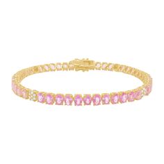 14k GOLD .24 CT GENUINE DIAMONDS 8.94 CT GENUINE PINK SAPPHIRES Bangle Ring, Barbie Collection, Tennis Bracelet, Pink Sapphire, Earring Necklace, Gold Diamond, Necklaces Bracelets, Bangle Bracelets, Tennis