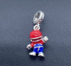 S925 sterling silver super Mario dangle charm for jewelry bracelet Colored Charm Silver Pendant Charms Stamped 925, Sterling Silver Collectible Pendant Charms, Sterling Silver Dangle Charms, Red Sterling Silver Charm Bracelet, Sterling Silver Dangle Charms With Lobster Clasp, Sterling Silver Pendant Charm Bracelet, Jewelry Bracelet, San Antonio Tx, Dangle Charms