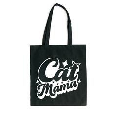 Looking for a cute tote bag to carry all your essentials this summer? This cute Cat Mama Bold bag will be perfect to add to your collection. Perfect for a day at the beach or every day life! Trendy Black Bag With Cat Print, Black Rectangular Bag With Cat Print, Black Travel Bag With Cat Print, Everyday Black Bag With Cat Print, Black Everyday Bag With Cat Print, Black Everyday Bags With Cat Print, Black Tote Bag With Cat Design, Black Cat Design Tote Bag, Black Cat Print Bag For Gift