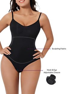 A power mesh lining, ingeniously located around the stomach and waist, provides comprehensive sculpting and shaping in the inner hourglass design. Convenient hook and eye closures in the crotch area ease restroom usage. An integrated, wire-free powermesh bra permits braless dressing. Straps that can be adjusted to fit and a fabric that breathes and feels comfortable make wearing this a delight. Additionally, flat bonded edges ensure no uncomfortable digging. Take advantage of our special promoti Hook And Eye, High Waisted Briefs, Shapewear Bodysuit, Out Of Shape, Zambia, Black Bodysuit, Sierra Leone, Shapewear, Brunei