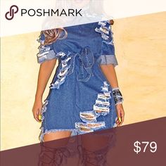 Denim dress The wholly denim dress vibrant Dresses Midi Vibrant Dress, Vibrant Blue, Denim Dress, Dresses Midi, Casual Dress, Midi Dress, Fashion Design, Women Shopping, Dresses