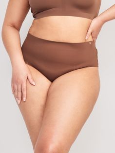 Full Coverage Shapewear Bottoms For Loungewear, High Waist Bottoms With Contoured Waistband For Loungewear, Solid Color Fitted Bottoms With Elastic Band, Solid Full Coverage Beach Bottoms, Seamless High-waist Bottoms For Daywear, High Waist Bottoms With Wide Waistband For Daywear, High-waist Bottoms With Wide Waistband For Daywear, Stretch Elastane Bottoms For Daywear, Solid Color Stretch Shapewear Bottoms