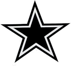 a black and white star on a white background