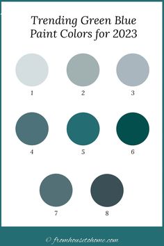 the best aqua / teal paint colors for 2012, including blue and grays