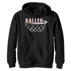 He'll love showing off his style with this boys' Baller Hoops Basketball Attitude Graphic Fleece Hoodie. Crewneck Long sleevesFABRIC & CARE Cotton, polyester Machine wash Imported He'll love showing off his style with this boys' Baller Hoops Basketball Attitude Graphic Fleece Hoodie. Licensed Character He'll love showing off his style with this boys' Baller Hoops Basketball Attitude Graphic Fleece Hoodie. Size: Large. Color: Black. Gender: male. Age Group: kids. Material: Cotton Blend. Hoops Basketball, Basketball Sweatshirts, His Style, Boys Basketball, How To Show Love, Fleece Hoodie, Boy's Clothing, Fabric Care, Age Group