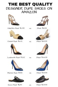 A round-up of the most classic designer styles and their killer steals! These shoes on Amazon definitely passed the test in terms of quality and price. Sneakers On Amazon, Western Ootd, Elegant Shoes Flat, Shoes On Amazon, Shoe Template, Money Luxury, Amazon Shoes, Luxury Heels, Mode Shoes