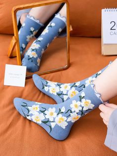 Dexcription Add a playful touch to your outfit with our Women Flower Artsy Lacework Socks. These quirky socks feature fun floral designs and delicate lacework, adding a unique flair to any ensemble. Made for comfort and style, these socks are the perfect addition to your sock collection. Item Code: 7358498406462Material: CottonPattern: FloralSeason: Spring, Autumn Cottagecore Socks, Comfortable Walking Sandals, Kawaii Academia, Ruffle Socks, Sneaker Socks, Lilly Flower, Fur Sliders, Sock Collection, Floral Socks