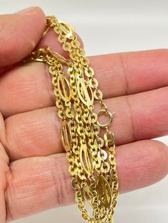 SALE, Old, Excellent condition, mark 75k yellow gold 23.5" in length Ladies Design, Chains Necklace, Labour Day, Designing Women, 18k Gold, Chain Necklace, Jewelry Necklaces, Yellow Gold, Bathing Beauties