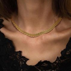 Elevate your ensemble with our Mesh Chain Necklace, featuring an intricate and flexible woven design. This sophisticated piece offers a unique texture and modern elegance, making it perfect for both casual and formal occasions. Add a touch of refined style to your jewelry collection with this versatile and timeless necklace. Made with stainless steel base with a thick layer of high quality 18k gold plating over stainless steel ensuring lasting quality.  This product is waterproof, tarnish-free, sweatproof, and has a 1 Year Warranty.  Although our pieces are Waterproof and tarnish free, we recommend keeping them as dry as possible so they can stay golden and last you many years.   Every order comes with a Nazzar branded custom soft microfiber cloths which can be used to clean and restore sh Glamorous Jewelry, Dad Jewelry, Mesh Necklace, Chic Gifts, Waterproof Jewelry, Jewelry Ring Box, Chain Choker Necklace, Pearl Jewellery Earrings, Chic Jewelry