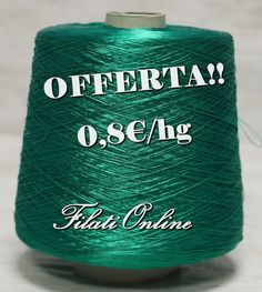 a spool of green thread with the words, offera 0 8 / 6g