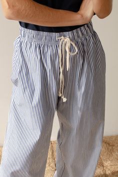 Our signature Pop Pant, crafted with 100% cotton poplin. A year round closet staple, featuring a wide leg fit, customizable rise and drawcord waist. Set it up with — The Pop Button Down or Rib Tank Made in LA Wide Leg Cotton Pants With Contrast Stripes, Summer Cotton Pinstripe Pants, Summer Pinstripe Cotton Pants, Pinstripe Wide Leg Cotton Bottoms, Casual Pinstripe Cotton Pants, Wide Leg Pinstripe Cotton Pants, Cotton Bottoms With Contrast Stripes, Contrast Stripes Cotton Long Pants, Casual Pinstripe Cotton Bottoms