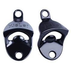 two black bottle openers with the words aislee on them and one has an open mouth