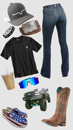 Country Outfits With Ripped Jeans, Hair Ideas For Teens, Cute Western Outfits, Western Girl Outfits, Outfit Inso