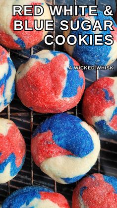 Celebrate in style with these Red White & Blue Sugar Cookies! These American flag inspired cookies are perfect for the Fourth of July, Memorial Day, summer BBQs or any day you just want to show off your patriotic pride.