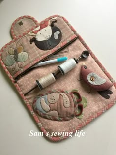 sewing supplies are laid out on a table with the words sam's sewing life