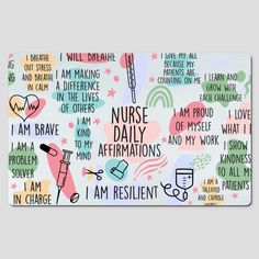 Nurse Affirmation Desk Mat Desk Mat, Affirmations, Desk, Ships, New York