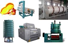 several different types of machines and equipment in an industrial setting, including oil dispensers