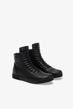 Journey Sneaker Boots – Marcella Journey Boots, All Black Everything, Kinds Of Shoes, New Journey, Our Journey, The A Team, Boots Shoes, Italian Leather, All Black Sneakers