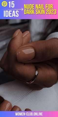 Short Nail Dark Skin, Neutral Nail Colors For Black Women, Milky Nails Dark Skin, Nail For Black Skin, Nuteral Nails Cute Short, Neutral Nails For Black Women, Minimalist Nails On Dark Skin, Dark Skinned Nails, Soft Life Nails