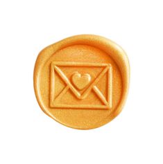 a wax stamp with an envelope on it