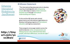 International Mindedness PD: Part One International Baccalaureate