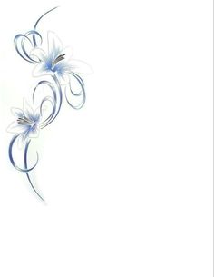 an artistic blue flower on a white background