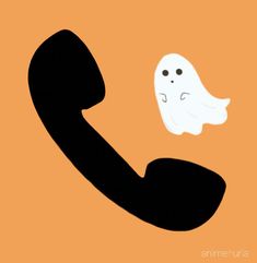 an image of a ghost on the phone