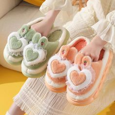 Sweet Heart Slippers PN6294 ●Size:fit for 24-28 cm EUR:36-41 ●About Shipping: We attach great importance to the orders of each customer and parcel delivery. 1.Processing time: 2-3 business days. 2.Shipping time: 10-15 business days to US, please allow 3-4 weeks shipping to other country.(Shipping times can be affected by variable customs clearance times or public holidays.) Cute Green Slippers With Round Toe, Cute Soft Slippers For Spring, Cute Soft Spring Slippers, Heart Slippers, Kawaii Phone Case, Parcel Delivery, Fleece Dress, Wheel Of Fortune, Customs Clearance