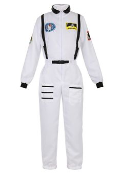 PRICES MAY VARY. Womens astronaut spacewoman costume,full length body jumpsuit,center front zipper, patches on right breast. Astronaut Costumes Material:This Halloween Costume made of high quality polyester.Very confortable and soft.Easy to wear. Space Suit Costume perfect for cosplay party, stage performances, costume party, Halloween, astronaut theme party and more! Astronaut Costumes for women,take off on an intergalactic adventure this Halloween when you wear this Astronaut Adult Women Costu Spaceman Costume, Space Suit Costume, Astronaut Halloween Costume, Astronaut Halloween, Space Costumes, Astronaut Suit, Astronaut Costume, Zipper Jumpsuit, Suit Costume