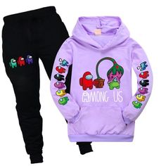 Hoodie &amp; Pants For Kids Fun Long Sleeve Cotton Hoodie, Fun Cotton Hooded Hoodie, Fun Cotton Hoodie, Fun Winter Hoodie, Sporty Sweatshirt With Cartoon Print For Winter, Playful Cotton Hoodie With Graphic Print, Sporty Winter Sweatshirt With Cartoon Print, Fun Cotton Hoodie With Cartoon Print, Winter Fun Sweatshirt With Cartoon Print