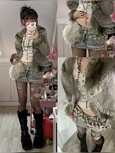 Astedic Backrounds, 일본 패션, Gyaru Fashion, 2000s Fashion Outfits, Grunge Goth, Swaggy Outfits, 가을 패션, Really Cute Outfits