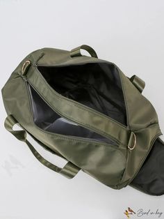 BirdinBag - Sleek Duffel Bag: Simplistic & Stylish Solid Color Satchel Shoulder Bag For Travel, Large Capacity Solid Color Backpack, Solid Large Capacity Backpack, Solid Color Travel Bag With Zipper Closure, Travel Shoulder Bag Softback, Travel Shoulder Bag With Softback Shape, Travel Softback Shoulder Bag, Functional Large Capacity Bag, Functional Solid Color School Bag