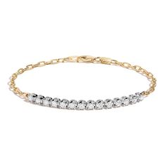 Luxury Handmade White Gold Chain Bracelet, Selin Kent, White Gold Set, Jewelry Accessories Ideas, Accessories Ideas, Tennis Necklace, Yellow Gold Chain, Statement Bracelet, Tennis Bracelet