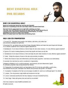 essential oils for beards Beard Oil Essential Oils, Great Beards